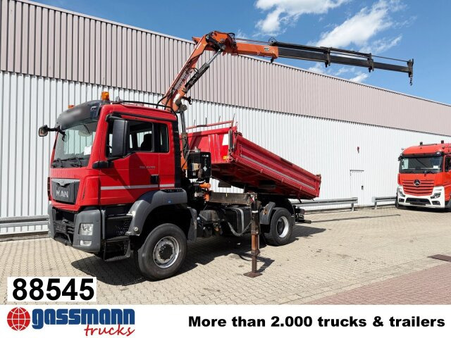 MAN TGS 18.400 4x4 BB, Navi, Kran Atlas 120.2E-A3L, - Camion benne, Camion grue: photos 1 MAN TGS 18.400 4x4 BB, Navi, Kran Atlas 120.2E-A3L, - Camion benne, Camion grue: photos 1