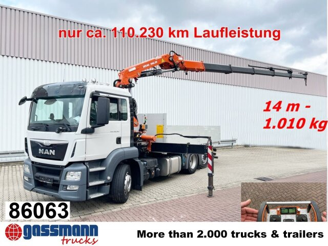 MAN TGS 26.360/400 6x2-4 BL, Lenk-/Lift, Kran Atlas - Camion plateau, Camion grue: photos 1 MAN TGS 26.360/400 6x2-4 BL, Lenk-/Lift, Kran Atlas - Camion plateau, Camion grue: photos 1