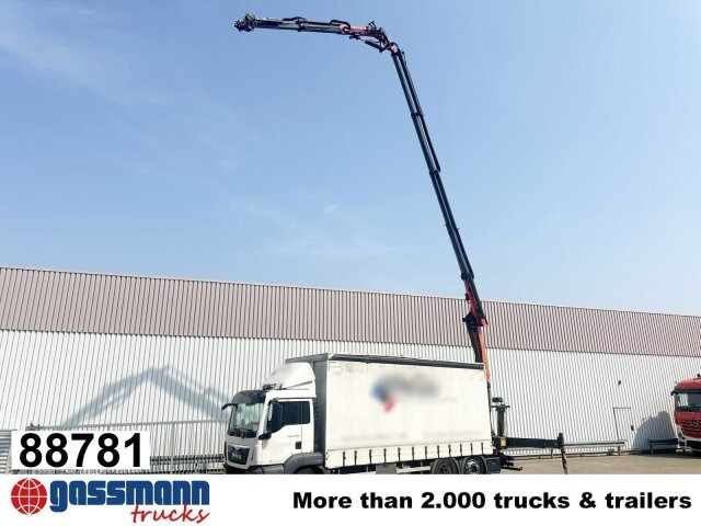 MAN TGS 26.400 6x2-4 LL, Lenk-/Lift, Edscha, - Camion plateau, Camion grue: photos 1 MAN TGS 26.400 6x2-4 LL, Lenk-/Lift, Edscha, - Camion plateau, Camion grue: photos 1