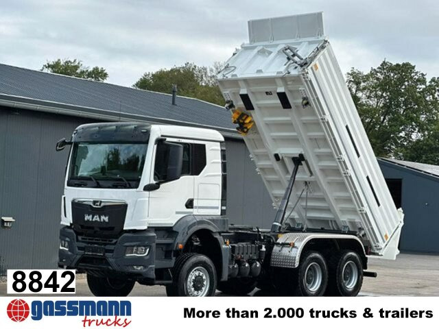 MAN TGS 33.480 6x6 BB CH, Hohe Bauart, Nebenantrieb - Camion benne: photos 1 MAN TGS 33.480 6x6 BB CH, Hohe Bauart, Nebenantrieb - Camion benne: photos 1