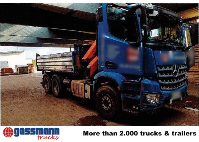 Camion benne, Camion grue Mercedes-Benz Arocs 2640 LK 6x4, Alu-Bordwände, Kran: photos 9