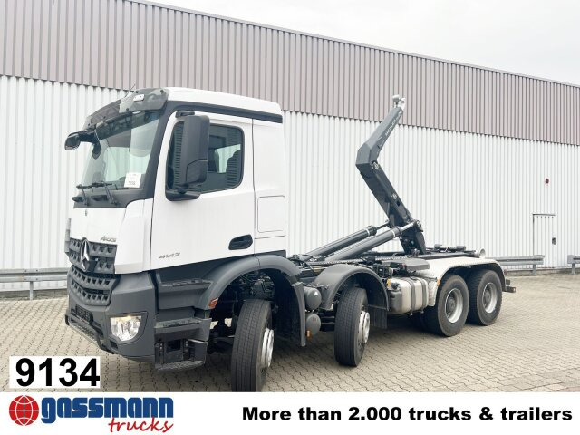 Mercedes-Benz Arocs 4142/48 8x4/4, Grounder, Meiller RS26 - Camion ampliroll: photos 1 Mercedes-Benz Arocs 4142/48 8x4/4, Grounder, Meiller RS26 - Camion ampliroll: photos 1