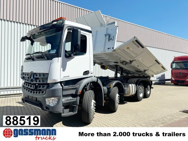 Mercedes-Benz Arocs 4142 K 8x4/4, Meiller Bordmatik links - Camion benne: photos 1 Mercedes-Benz Arocs 4142 K 8x4/4, Meiller Bordmatik links - Camion benne: photos 1