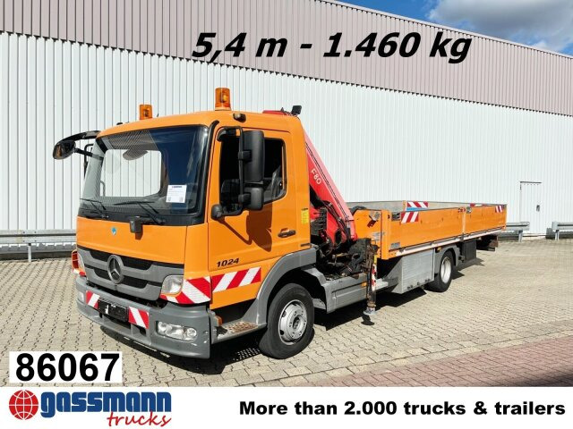 Mercedes-Benz Atego 1024 L 4x2 mit Kran Fassi F80A.0.21 - Camion plateau, Camion grue: photos 1 Mercedes-Benz Atego 1024 L 4x2 mit Kran Fassi F80A.0.21 - Camion plateau, Camion grue: photos 1