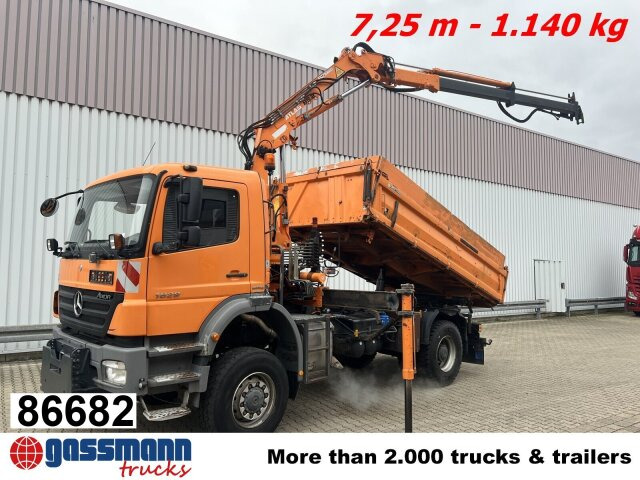 Mercedes-Benz Axor 1829 AK 4x4 mit Kran Atlas AK 85.2 - Camion benne, Camion grue: photos 1 Mercedes-Benz Axor 1829 AK 4x4 mit Kran Atlas AK 85.2 - Camion benne, Camion grue: photos 1