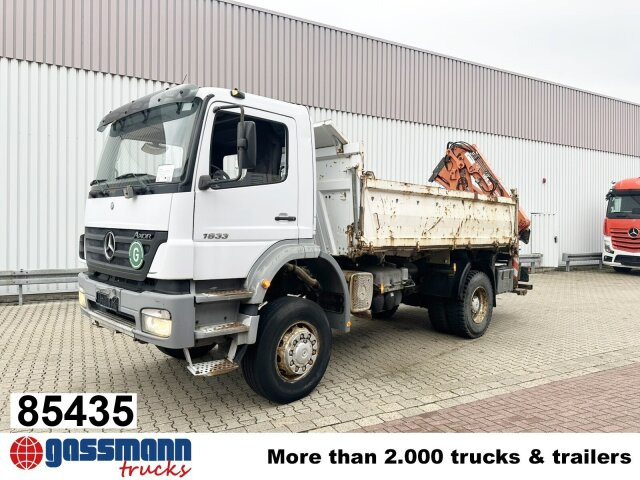 Mercedes-Benz Axor 1833 AK 4x4 mit Heckkran Atlas 105.2-A2L - Camion benne, Camion grue: photos 1 Mercedes-Benz Axor 1833 AK 4x4 mit Heckkran Atlas 105.2-A2L - Camion benne, Camion grue: photos 1