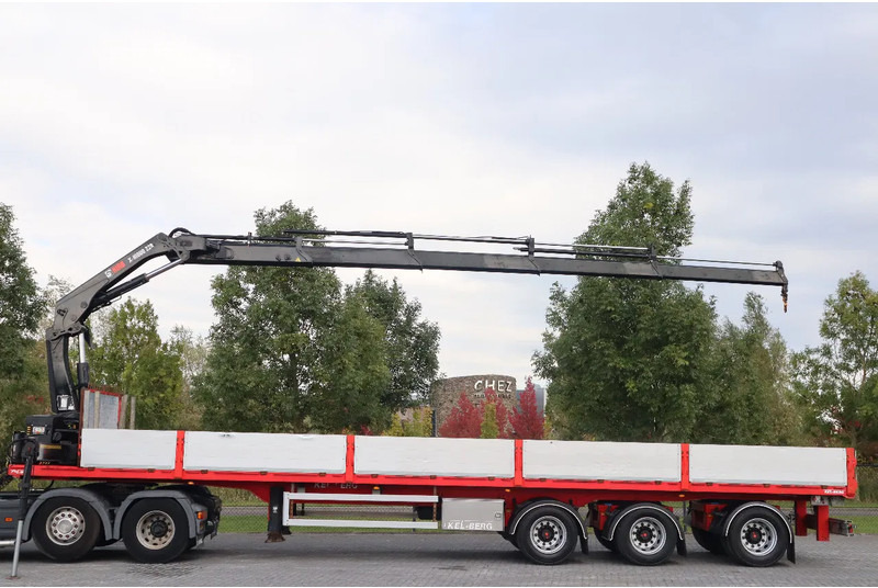Kelberg HIAB 228-4 | 3 AXLE | LIFT AXLE | 2X STEERING | KRAN / CRANE - Semi-remorque plateau: photos 2 Kelberg HIAB 228-4 | 3 AXLE | LIFT AXLE | 2X STEERING | KRAN / CRANE - Semi-remorque plateau: photos 2