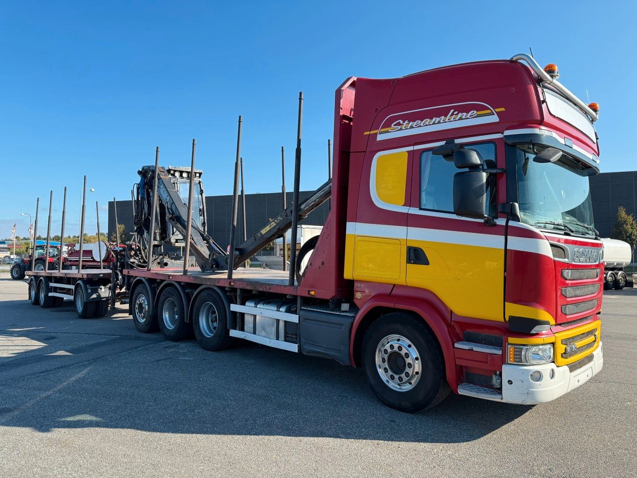 Camion grue Scania R580 V8 8x4*4 Crane Kesla 21127 / Woodtransport: photos 25