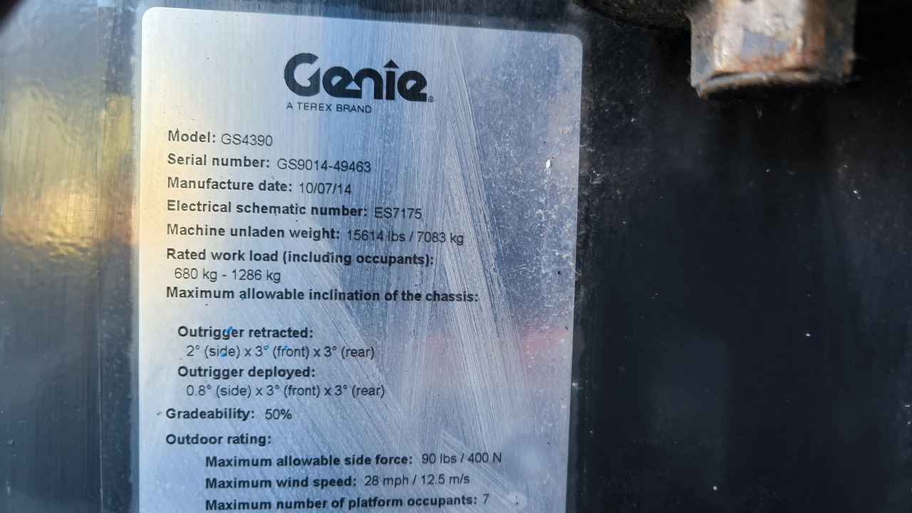 Nacelle ciseaux GENIE GS 4390: photos 12