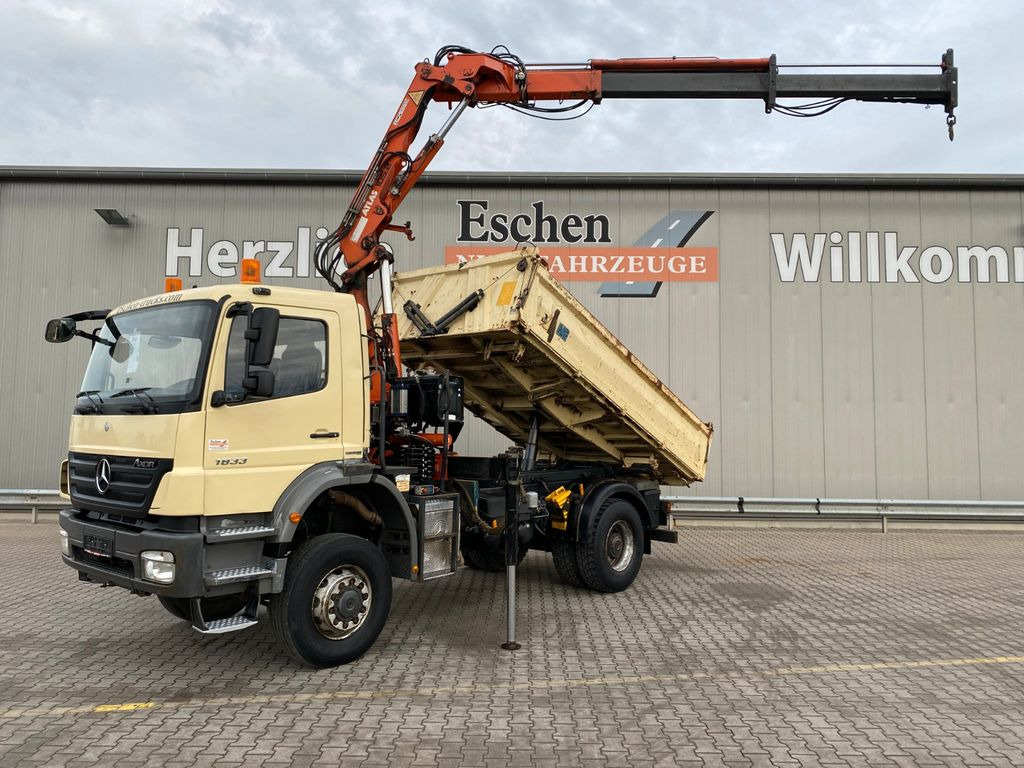 Mercedes-Benz 1833 4x4 Axor | Atlas 105.2-A2*Funk*AHK*3 Sitze - Camion benne, Camion grue: photos 2 Mercedes-Benz 1833 4x4 Axor | Atlas 105.2-A2*Funk*AHK*3 Sitze - Camion benne, Camion grue: photos 2