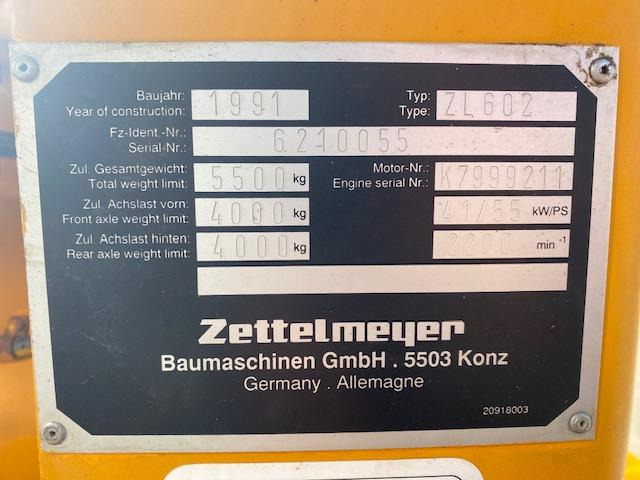 Zettelmeyer ZL 602 - Chargeuse sur pneus: photos 5 Zettelmeyer ZL 602 - Chargeuse sur pneus: photos 5