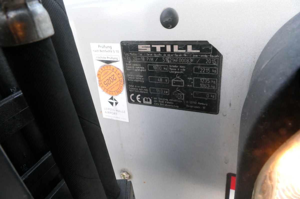 Chariot embarqué STILL RX 20-18P/H 4RAD DUPLEX 4VENTIL Lange Gabeln!: photos 9