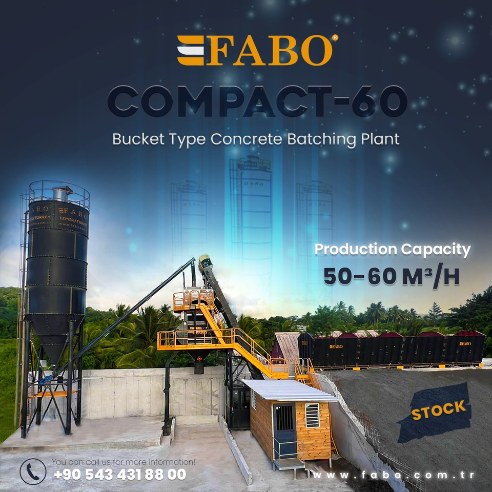 FABO SKIP SYSTEM CONCRETE BATCHING PLANT | 60m3/h - Centrale à béton: photos 1 FABO SKIP SYSTEM CONCRETE BATCHING PLANT | 60m3/h - Centrale à béton: photos 1