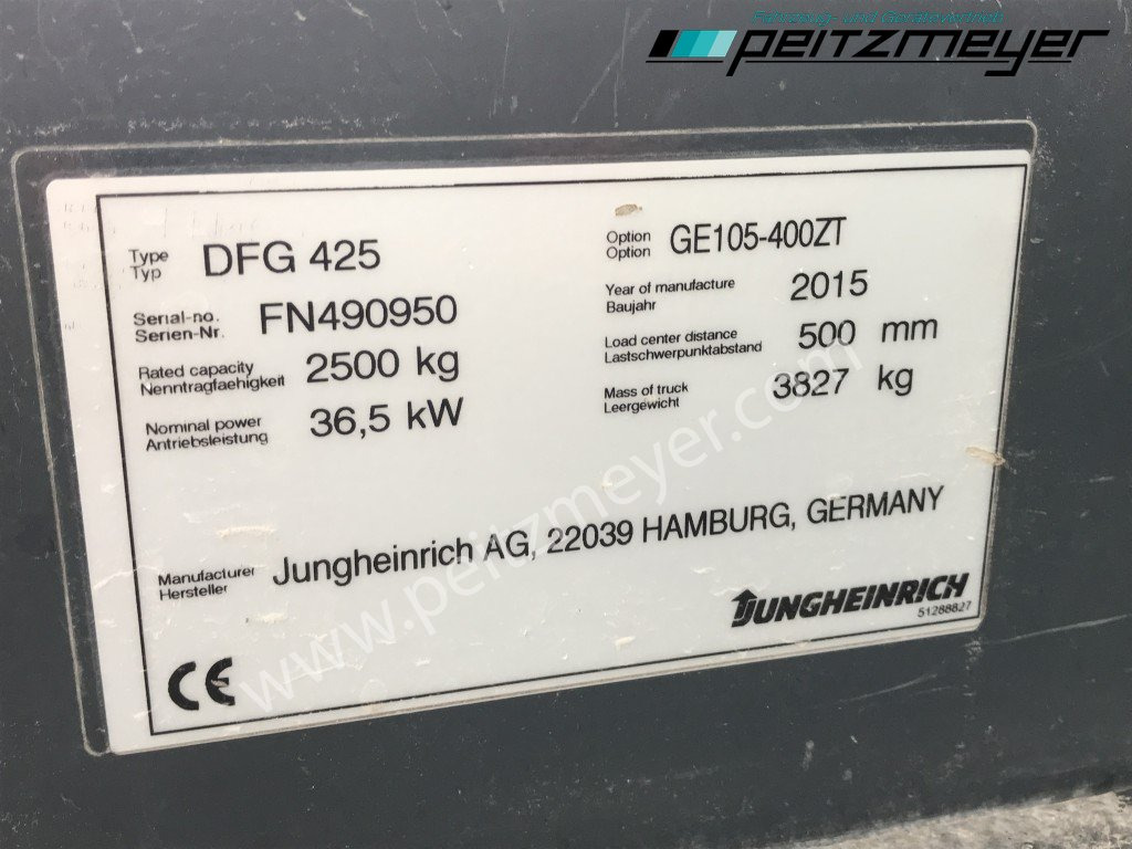 Chariot élévateur diesel JUNGHEINRICH Gabelstapler DFG 425: photos 15 Chariot élévateur diesel JUNGHEINRICH Gabelstapler DFG 425: photos 15