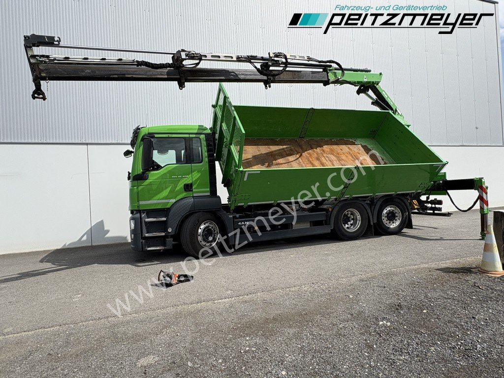Camion benne MAN TGS 26.460 FL 6x2 Kipper+Kran+Funk Lenkachse, 2-Seitenkipper, Atlas 172.3: photos 8 Camion benne MAN TGS 26.460 FL 6x2 Kipper+Kran+Funk Lenkachse, 2-Seitenkipper, Atlas 172.3: photos 8
