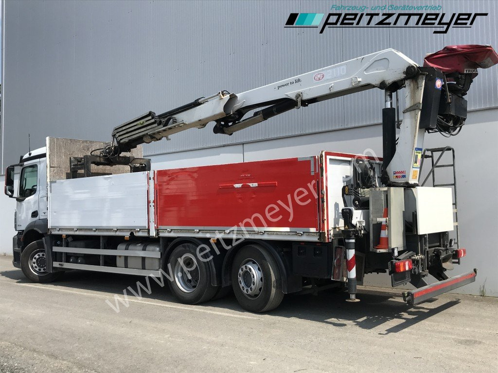 MERCEDES-BENZ Antos 2536 LL Pritsche HMF 2110-L5 5 fach Ausschub mit Steinzange - Camion plateau, Camion grue: photos 4 MERCEDES-BENZ Antos 2536 LL Pritsche HMF 2110-L5 5 fach Ausschub mit Steinzange - Camion plateau, Camion grue: photos 4