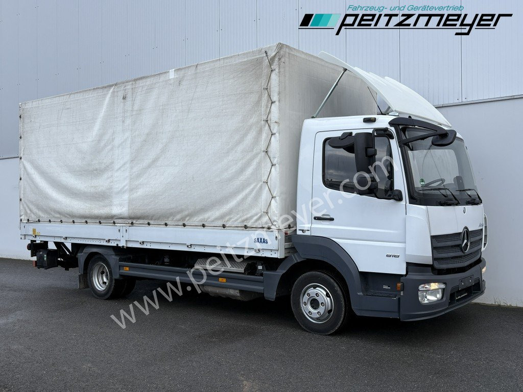 MERCEDES-BENZ Atego 818 L Pritsche + LBW, Klima, 3 Sitzer, 94 tkm - Camion à rideaux coulissants: photos 2 MERCEDES-BENZ Atego 818 L Pritsche + LBW, Klima, 3 Sitzer, 94 tkm - Camion à rideaux coulissants: photos 2