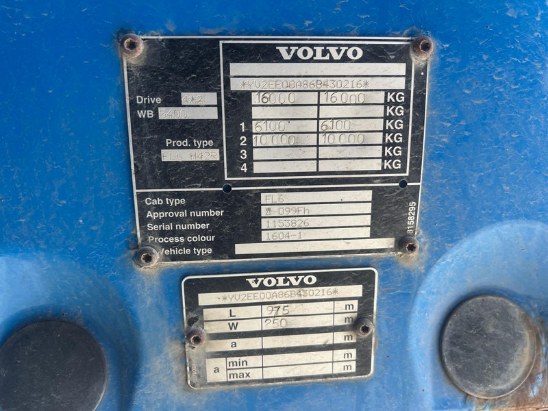 Camion fourgon Volvo FL616 4X2 OPEN SIDE: photos 19