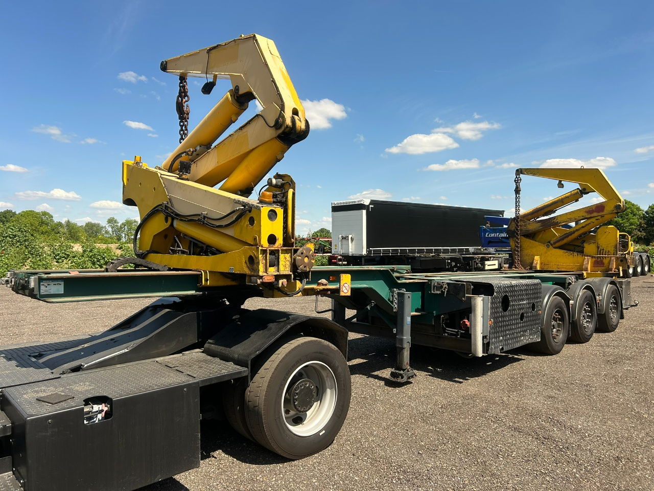 Hammar 195 HC / 20 ft, 2 x 20 ft 40 ft HC, power pack Diesel, Wireless controller 2 x, telescopic chassis - Semi-remorque porte-conteneur/ Caisse mobile: photos 1 Hammar 195 HC / 20 ft, 2 x 20 ft 40 ft HC, power pack Diesel, Wireless controller 2 x, telescopic chassis - Semi-remorque porte-conteneur/ Caisse mobile: photos 1