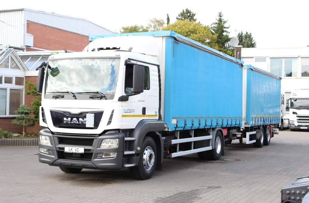 MAN TGS 18.440 Plane Zug Schlafplatz LBW AHK - Camion à rideaux coulissants: photos 1 MAN TGS 18.440 Plane Zug Schlafplatz LBW AHK - Camion à rideaux coulissants: photos 1