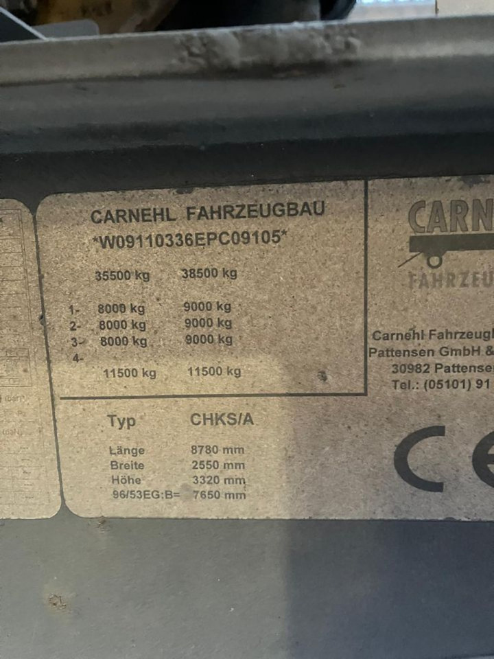 CARNEHL Kippauflieger CHKS A Kippauflieger - Semi-remorque benne: photos 5 CARNEHL Kippauflieger CHKS A Kippauflieger - Semi-remorque benne: photos 5