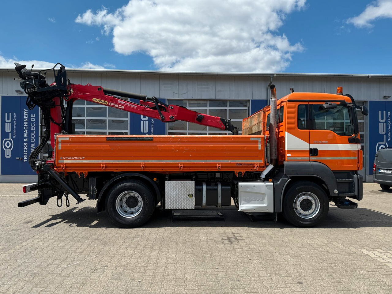 MAN TGS 18.400 4x2 Kipper Bordmatic Kran Palfinger - Camion benne, Camion grue: photos 2 MAN TGS 18.400 4x2 Kipper Bordmatic Kran Palfinger - Camion benne, Camion grue: photos 2