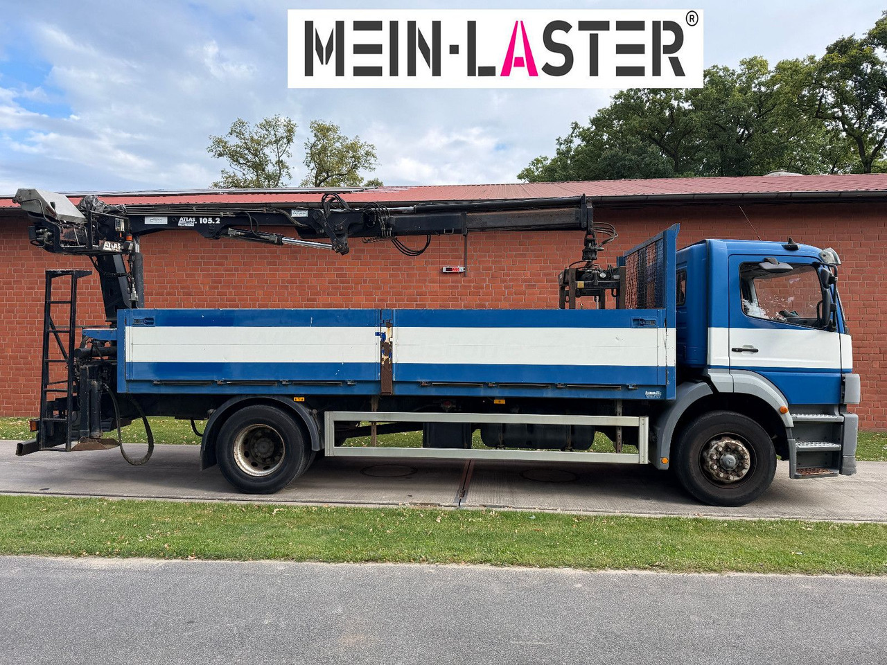 Mercedes-Benz 1823 Atego Atlas 105.2 1.Hand nur 226.000 km - Camion plateau, Camion grue: photos 3 Mercedes-Benz 1823 Atego Atlas 105.2 1.Hand nur 226.000 km - Camion plateau, Camion grue: photos 3