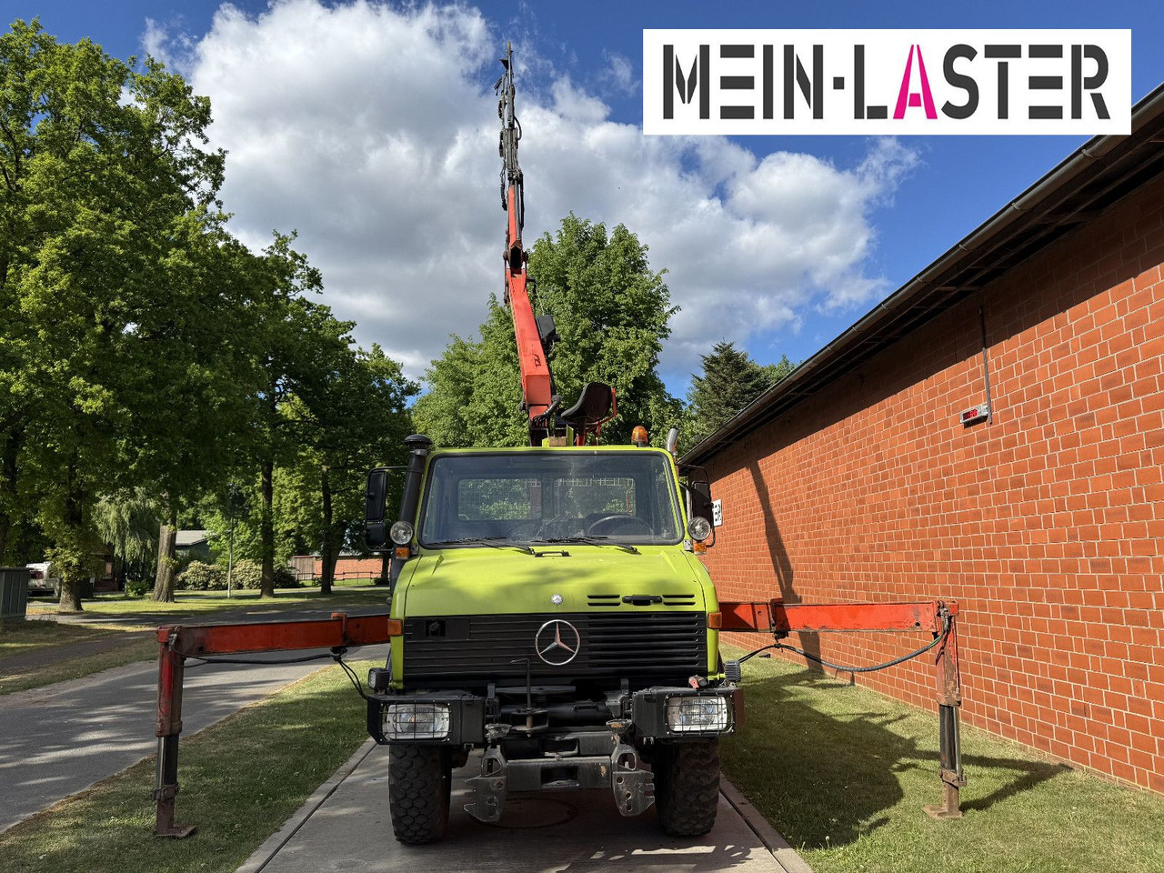 Camion grue Unimog U 1650 PK 10500 Kran 15 m max. 3,9 t Seilwinde: photos 18