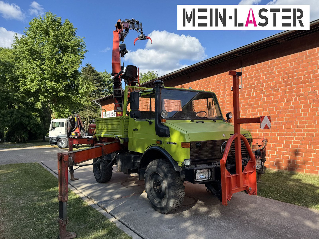 Camion grue Unimog U 1650 PK 10500 Kran 15 m max. 3,9 t Seilwinde: photos 20