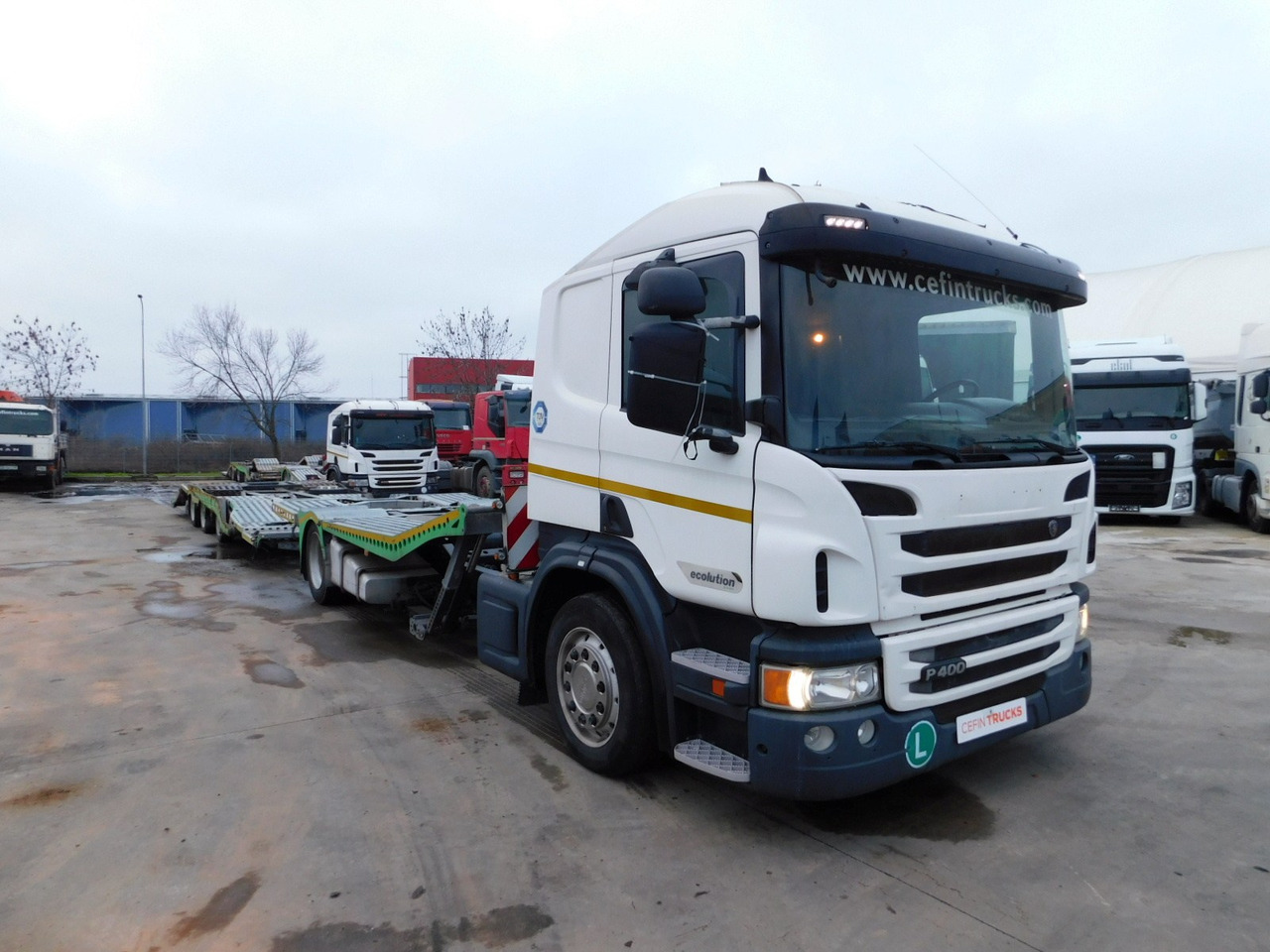 Scania P400 - Tracteur routier, Semi-remorque surbaissé: photos 2 Scania P400 - Tracteur routier, Semi-remorque surbaissé: photos 2