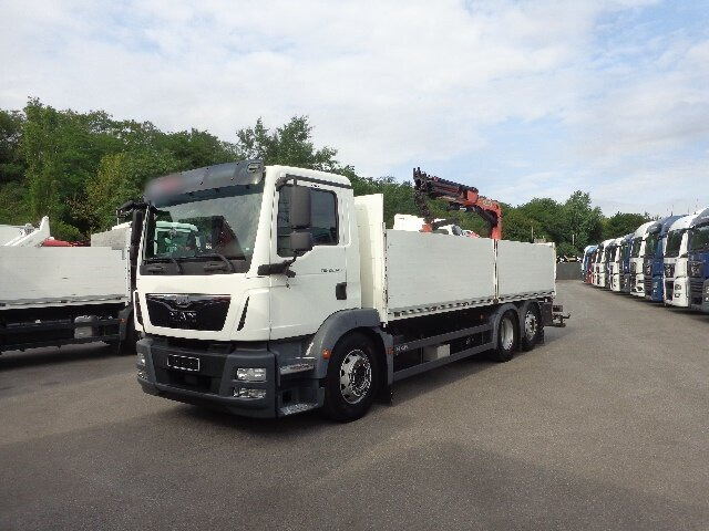 Camion grue, Camion plateau MAN TGM 26.340 6x2-4 LL TGM 26.340 6x2-4 LL,Lenk-Liftachse, Heckkran, Palfinger PK 11.001, faltbar,: photos 6