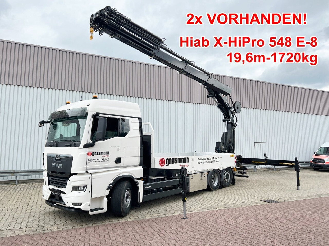 MAN TGX 26.510 6x2-4 LL CH TGX 26.510 6x2-4 LL, Kran Hiab X-HiPro 548 E-8, Lenk-/Liftachse, TwistLock 20Fuß, Funk, Retarder - Camion grue, Camion plateau: photos 1 MAN TGX 26.510 6x2-4 LL CH TGX 26.510 6x2-4 LL, Kran Hiab X-HiPro 548 E-8, Lenk-/Liftachse, TwistLock 20Fuß, Funk, Retarder - Camion grue, Camion plateau: photos 1