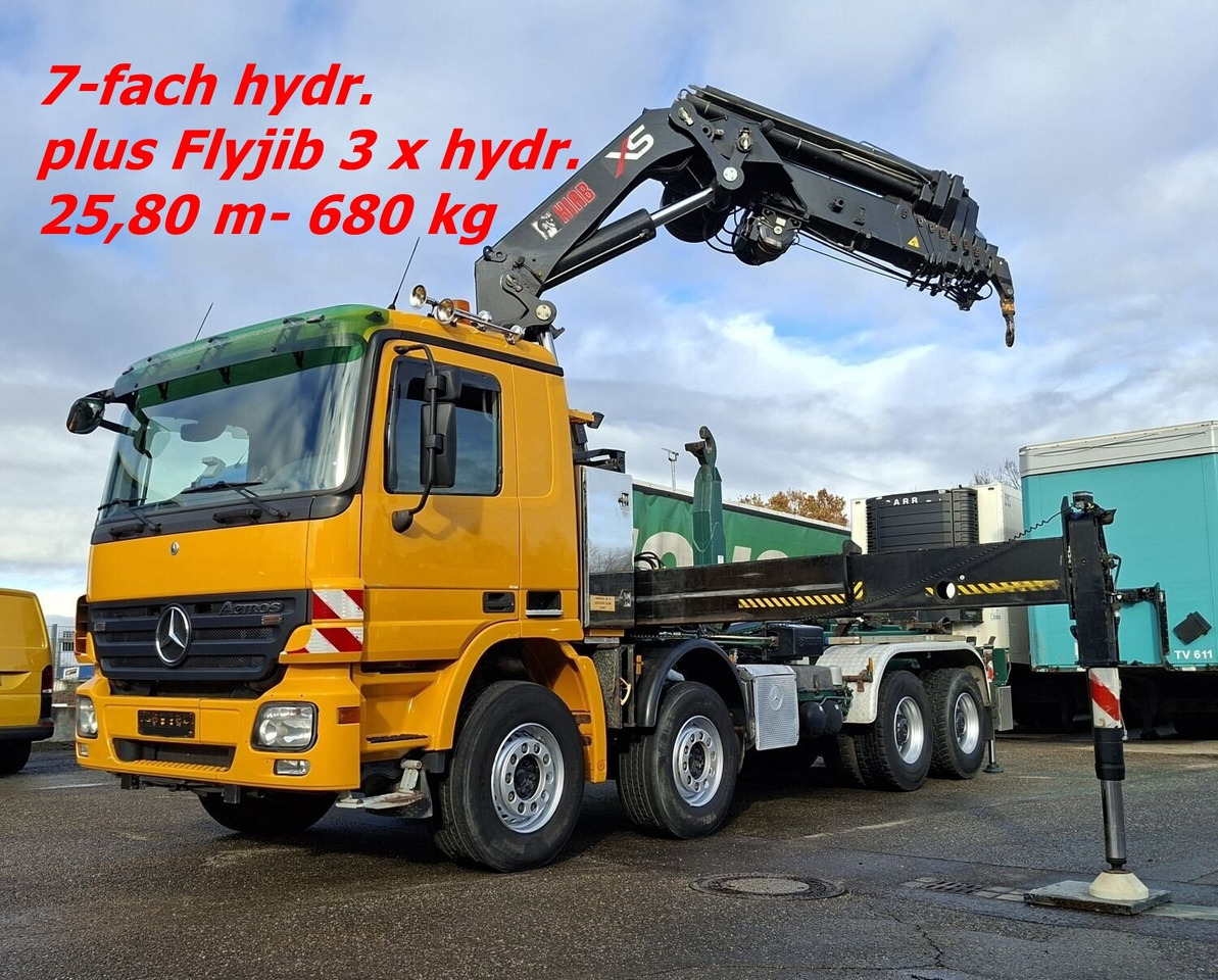 Mercedes-Benz Actros 4146 K 8x4/4 Actros 4146 K 8x4/4, Retarder, Kran Hiab XS 477 E-7 HiPro, Flyjib, Seilwinde, Funk - Camion ampliroll, Camion grue: photos 1 Mercedes-Benz Actros 4146 K 8x4/4 Actros 4146 K 8x4/4, Retarder, Kran Hiab XS 477 E-7 HiPro, Flyjib, Seilwinde, Funk - Camion ampliroll, Camion grue: photos 1