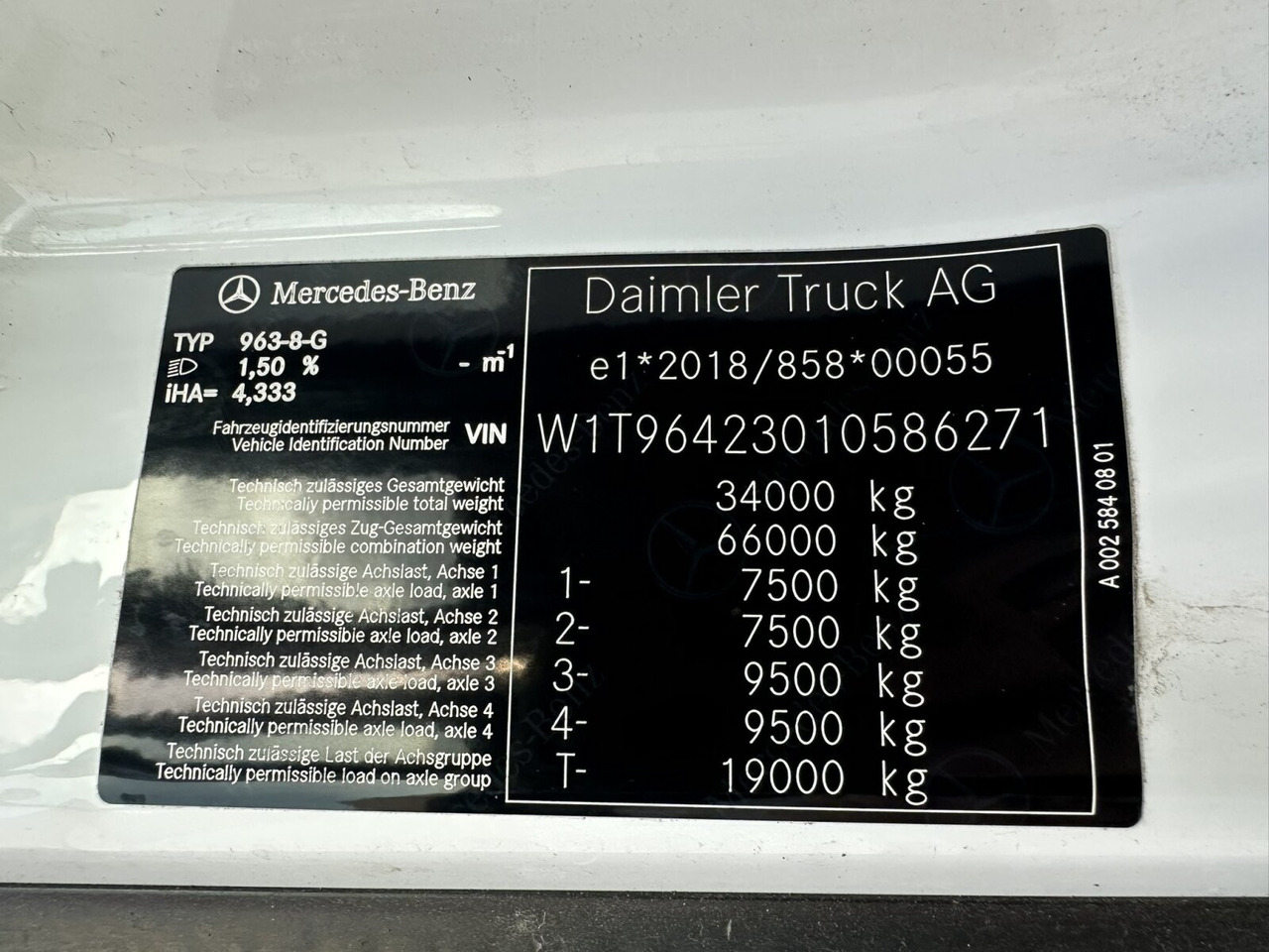 Camion benne Mercedes-Benz Arocs 3445 K 8x4/4 Arocs 3445 K 8x4/4, Meiller Bordmatik links: photos 6