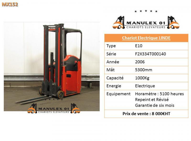 Linde E10 - Chariot élévateur électrique: photos 2 Linde E10 - Chariot élévateur électrique: photos 2