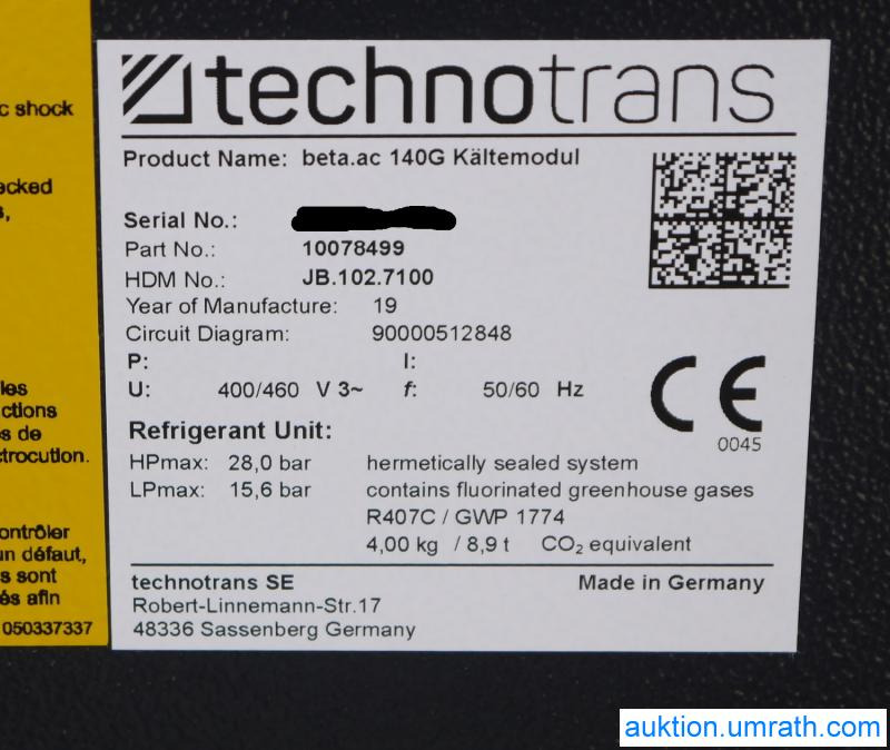 Machine à métaux Technotrans beta.ac 140G Kältemodul Kühlgerät für Heidelberger Primefire 106 Druckmaschine: photos 19