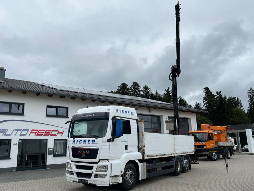 MAN TGS 26.440 Baustoff mit HIAB XS 166 Kran MAN TGS 26.440 Baustoff mit HIAB XS 166 Kran - Camion plateau, Camion grue: photos 1 MAN TGS 26.440 Baustoff mit HIAB XS 166 Kran MAN TGS 26.440 Baustoff mit HIAB XS 166 Kran - Camion plateau, Camion grue: photos 1
