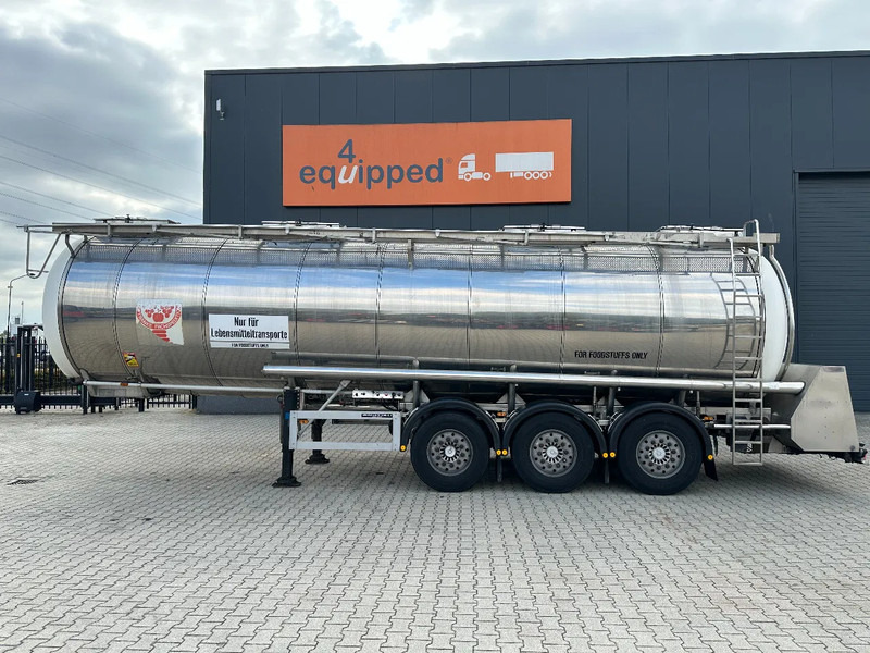 Feldbinder LEVENSMIDDELEN / FOOD / LEBENSMITTEL / 33.500L / 3-COMP / POMP / NL-trailer / APK: 10-2026, 10x beschikbaar - Semi-remorque citerne: photos 2 Feldbinder LEVENSMIDDELEN / FOOD / LEBENSMITTEL / 33.500L / 3-COMP / POMP / NL-trailer / APK: 10-2026, 10x beschikbaar - Semi-remorque citerne: photos 2