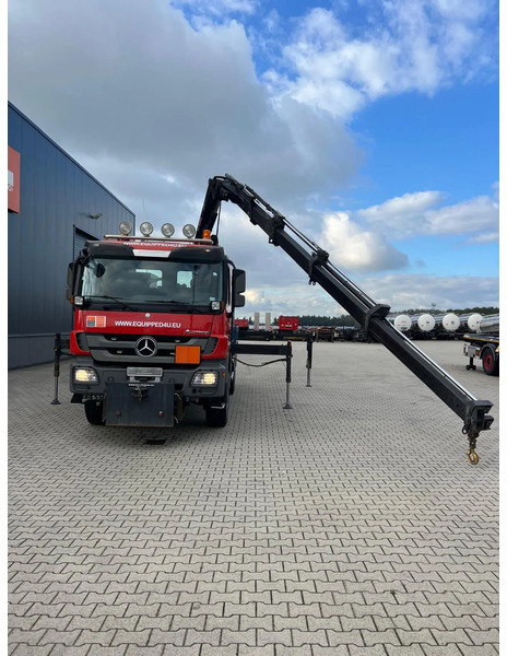 Camion grue Mercedes-Benz Actros 2046 4x4 / FULL SPRING / HIAB 288 EP 5 HIPRO Crane / EURO-5: photos 10