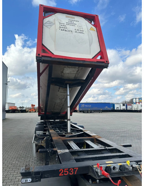 Semi-remorque porte-conteneur/ Caisse mobile Van Hool 20FT Tipping-chassis, ADR (EX/II, EX/III, FL, AT), SAF, 2 liftaxles: photos 14