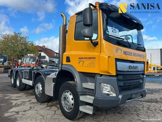 DAF CF 450/Abrollkipper HYVA 30-67-S 30TON/Lenkachse - Camion ampliroll: photos 1 DAF CF 450/Abrollkipper HYVA 30-67-S 30TON/Lenkachse - Camion ampliroll: photos 1