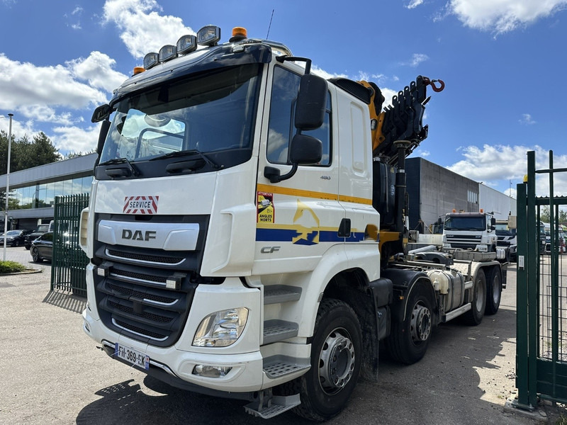 DAF CF 480 8x4 HOOKLIFT + CRANE (19m!) EFFER 205 / 6S + WINCH - RETARDER - *165.000km* - VERY NICE - Camion ampliroll, Camion grue: photos 3 DAF CF 480 8x4 HOOKLIFT + CRANE (19m!) EFFER 205 / 6S + WINCH - RETARDER - *165.000km* - VERY NICE - Camion ampliroll, Camion grue: photos 3
