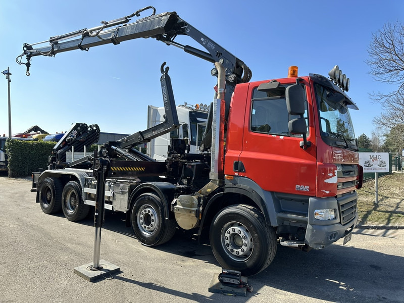 DAF CF 85.410 8x4 HOOKLIFT + CRANE HIAB 244 EP-3 HIDUO - Radio - Rotator - RETARDER - EURO 4 - BIG AXLES HUB REDUCTION - Camion ampliroll, Camion grue: photos 1 DAF CF 85.410 8x4 HOOKLIFT + CRANE HIAB 244 EP-3 HIDUO - Radio - Rotator - RETARDER - EURO 4 - BIG AXLES HUB REDUCTION - Camion ampliroll, Camion grue: photos 1