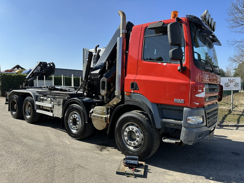 DAF CF 85.410 8x4 HOOKLIFT + CRANE HIAB 244 EP-3 HIDUO - Radio - Rotator - RETARDER - EURO 4 - BIG AXLES HUB REDUCTION - Camion ampliroll, Camion grue: photos 2 DAF CF 85.410 8x4 HOOKLIFT + CRANE HIAB 244 EP-3 HIDUO - Radio - Rotator - RETARDER - EURO 4 - BIG AXLES HUB REDUCTION - Camion ampliroll, Camion grue: photos 2