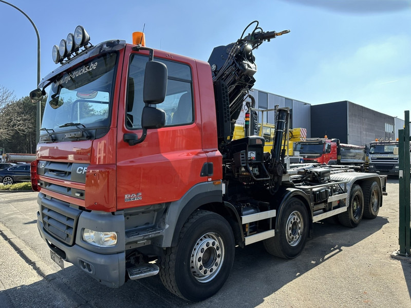 DAF CF 85.410 8x4 HOOKLIFT + CRANE HIAB 244 EP-3 HIDUO - Radio - Rotator - RETARDER - EURO 4 - BIG AXLES HUB REDUCTION - Camion ampliroll, Camion grue: photos 4 DAF CF 85.410 8x4 HOOKLIFT + CRANE HIAB 244 EP-3 HIDUO - Radio - Rotator - RETARDER - EURO 4 - BIG AXLES HUB REDUCTION - Camion ampliroll, Camion grue: photos 4