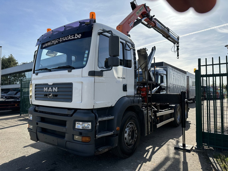 MAN TGA 33.360 6x4 HAAKSYSTEEM + KRAAN PALFINGER PK 15002 - MANUEEL - BLADVERIGN - NAAFREDUCTIE - BE TRUCK - Camion ampliroll, Camion grue: photos 3 MAN TGA 33.360 6x4 HAAKSYSTEEM + KRAAN PALFINGER PK 15002 - MANUEEL - BLADVERIGN - NAAFREDUCTIE - BE TRUCK - Camion ampliroll, Camion grue: photos 3
