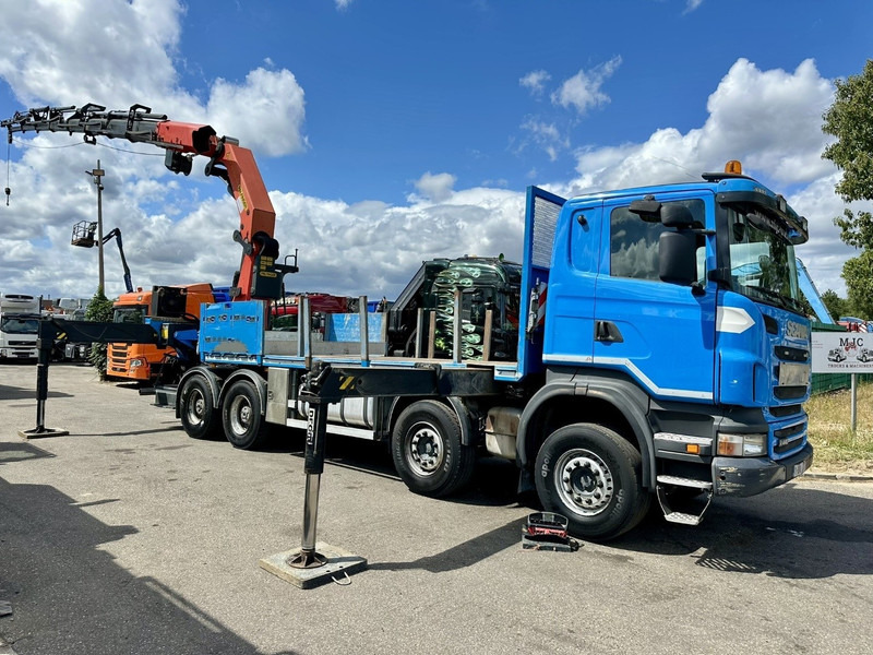 Scania G440 8x4 PRITSCHE + KRAN (26.5m!) PALFINGER PK78002 SH G 8x + 1 + WINCH - PLATFORM 6m25 - MANUAL - HUB REDUCTION - STEEL SPRING - EURO 5 - BE TRUCK - Camion plateau, Camion grue: photos 2 Scania G440 8x4 PRITSCHE + KRAN (26.5m!) PALFINGER PK78002 SH G 8x + 1 + WINCH - PLATFORM 6m25 - MANUAL - HUB REDUCTION - STEEL SPRING - EURO 5 - BE TRUCK - Camion plateau, Camion grue: photos 2