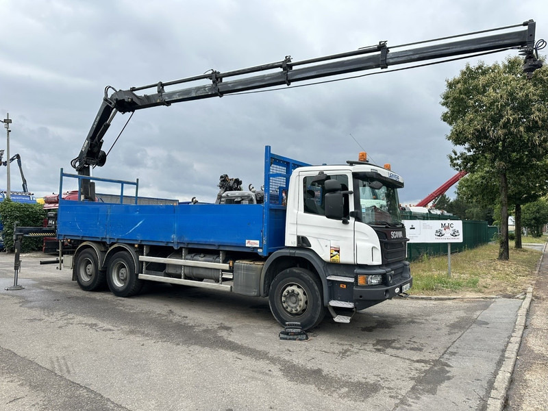 Scania P410 6x4 + CRANE HIAB 166 ES-4 - RETARDER - ROTATOR - PLATFORM 6m80 - BIG AXLES HUB REDUCTION - STEEL SPRING - Camion grue: photos 1 Scania P410 6x4 + CRANE HIAB 166 ES-4 - RETARDER - ROTATOR - PLATFORM 6m80 - BIG AXLES HUB REDUCTION - STEEL SPRING - Camion grue: photos 1