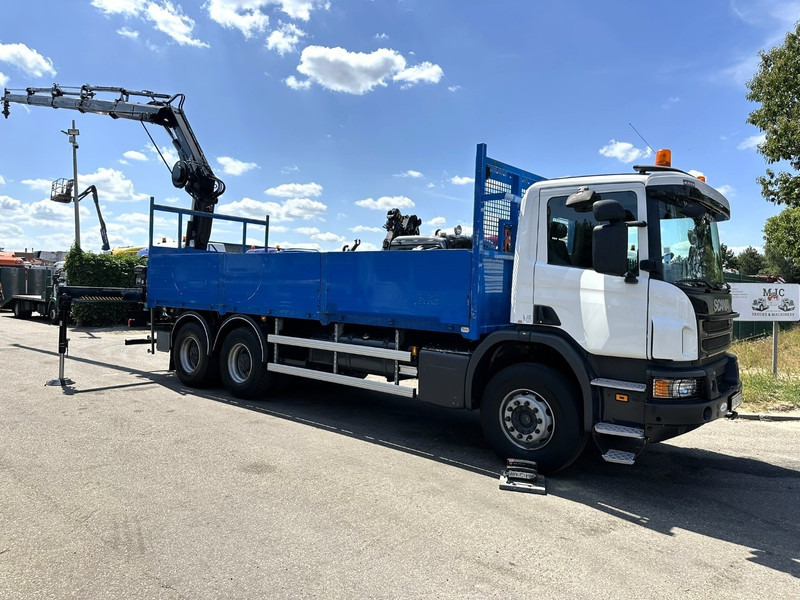 Scania P410 6x4 + CRANE HIAB 166 ES-4 - RETARDER - ROTATOR - PLATFORM 6m80 - BIG AXLES HUB REDUCTION - STEEL SPRING - Camion grue: photos 2 Scania P410 6x4 + CRANE HIAB 166 ES-4 - RETARDER - ROTATOR - PLATFORM 6m80 - BIG AXLES HUB REDUCTION - STEEL SPRING - Camion grue: photos 2