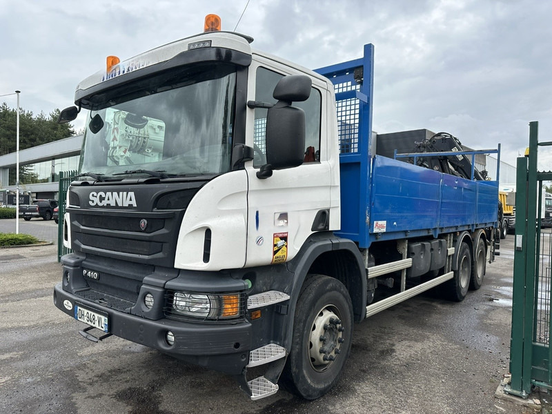 Scania P410 6x4 + CRANE HIAB 166 ES-4 - RETARDER - ROTATOR - PLATFORM 6m80 - BIG AXLES HUB REDUCTION - STEEL SPRING - Camion grue: photos 4 Scania P410 6x4 + CRANE HIAB 166 ES-4 - RETARDER - ROTATOR - PLATFORM 6m80 - BIG AXLES HUB REDUCTION - STEEL SPRING - Camion grue: photos 4